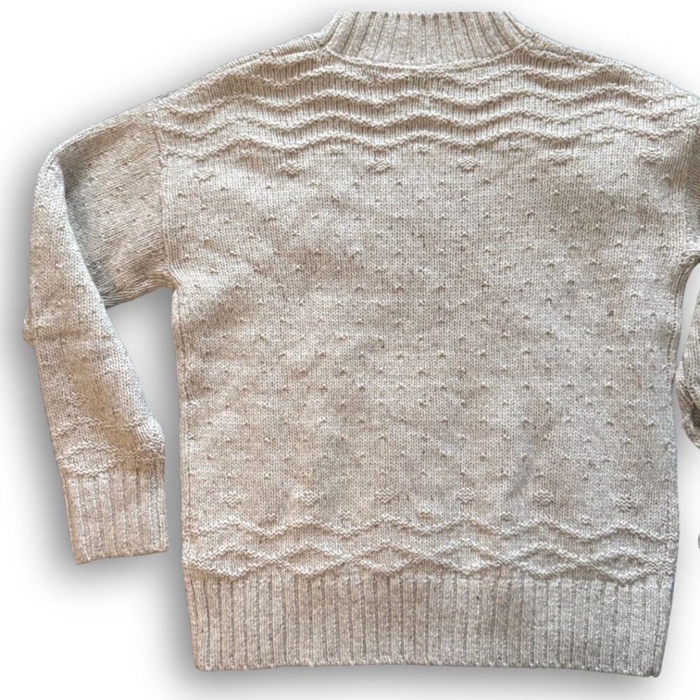 NWT Fat Face Ivory Snowflake Wool Jumper Sweater Size 6 - Picture 9 of 11